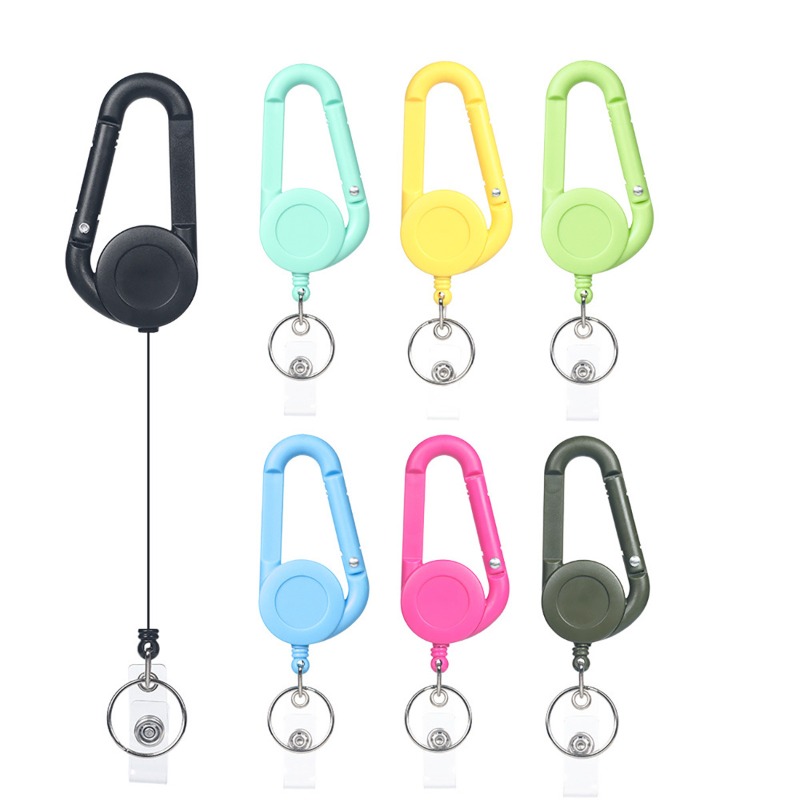 Chain Lock Combination - พวงกุญแจแบบม้วนเก็บได้น่ารัก สีพาสเทลหลากสี สายไนลอนเรียบหรู สำหรับพยาบาลและบุคลากรทางการแพทย์