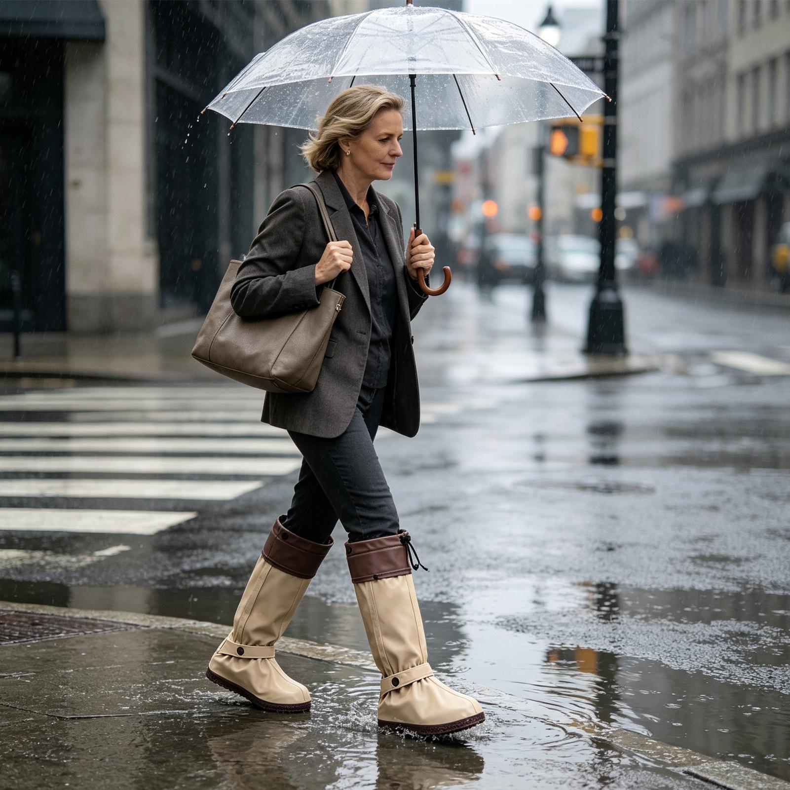 ที่คลุมรองเท้ากันฝนแบบยาว ใช้ซ - Cycling Commute In Rain บทวิจารณ์และราคา